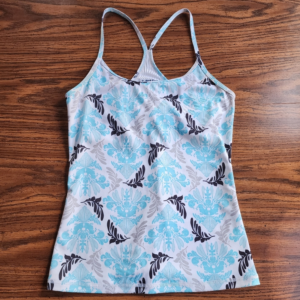 NordicTrack Yoga Damask Print Racer Back Tank Top M